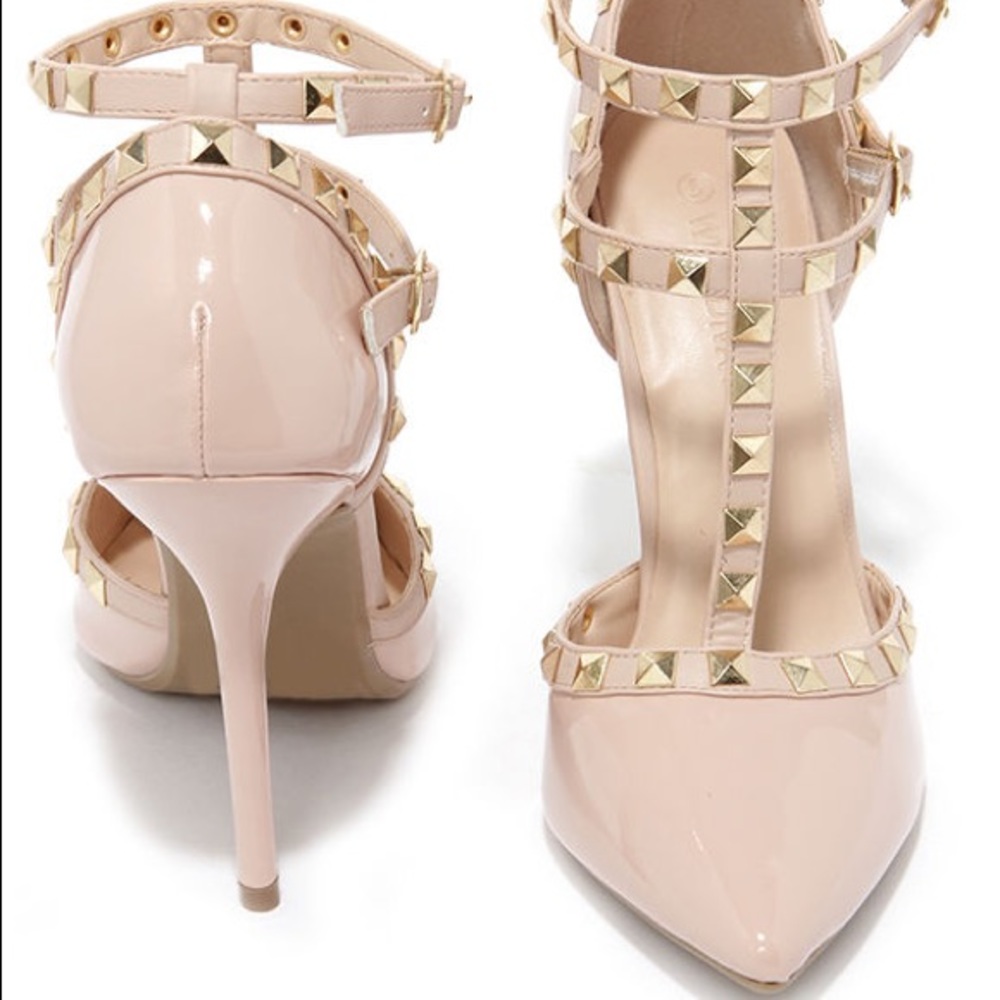 Studded heel. Worn once!